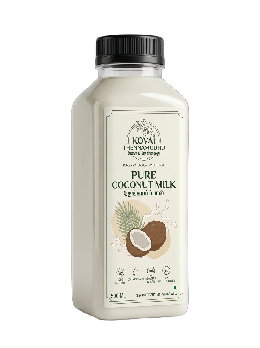 Pure Coconut Milk Square Bottle